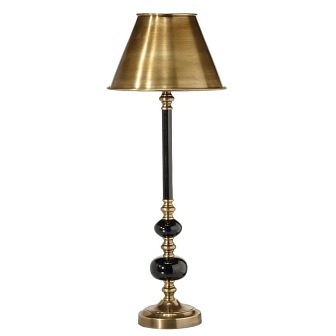 Lampa stołowa Abbey 50cm ze złotym abażurem